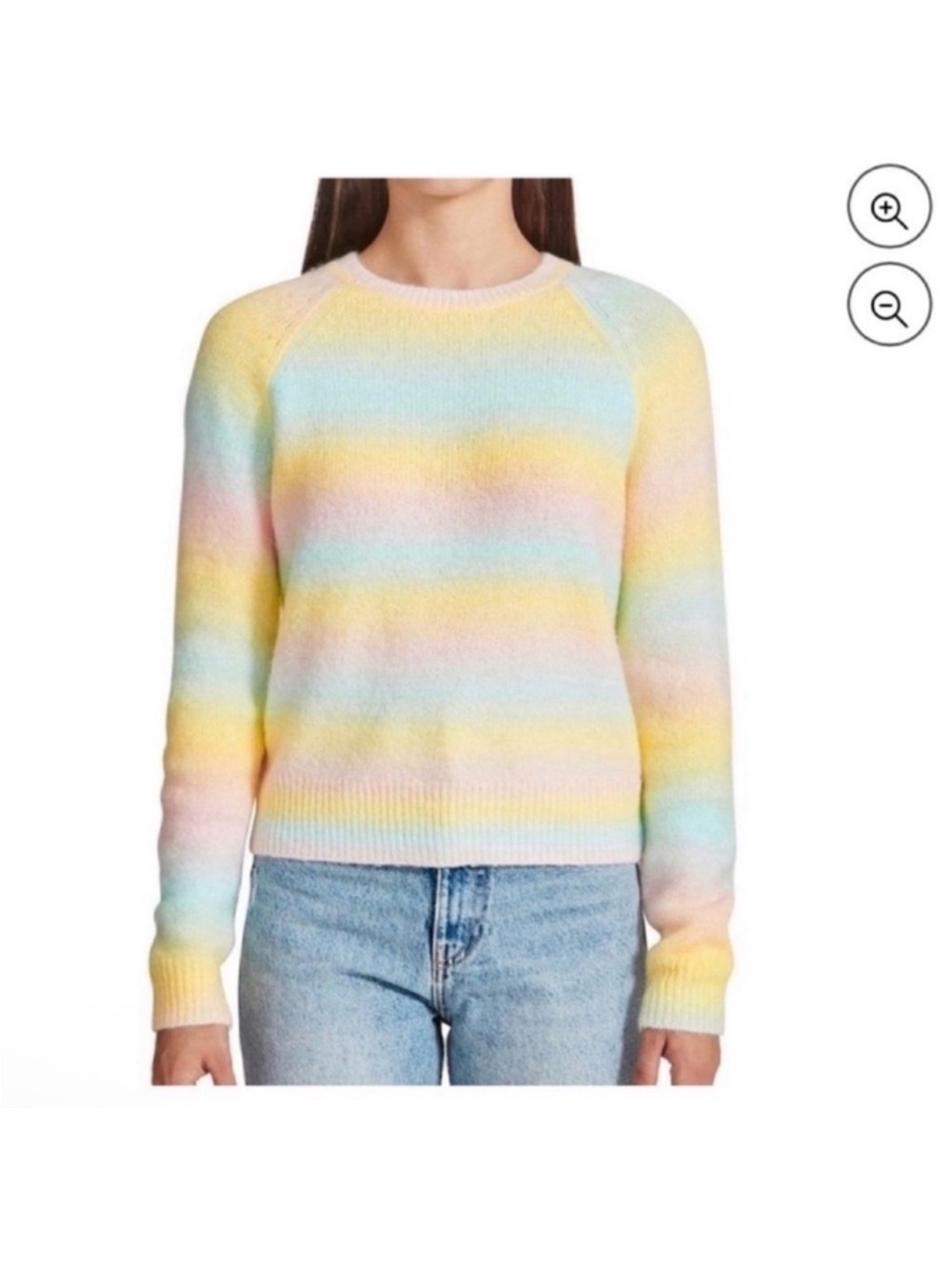 NWT BB Dakota Steve Madden Ombre Wool Blend Pullover Sweater Sz S Crewneck